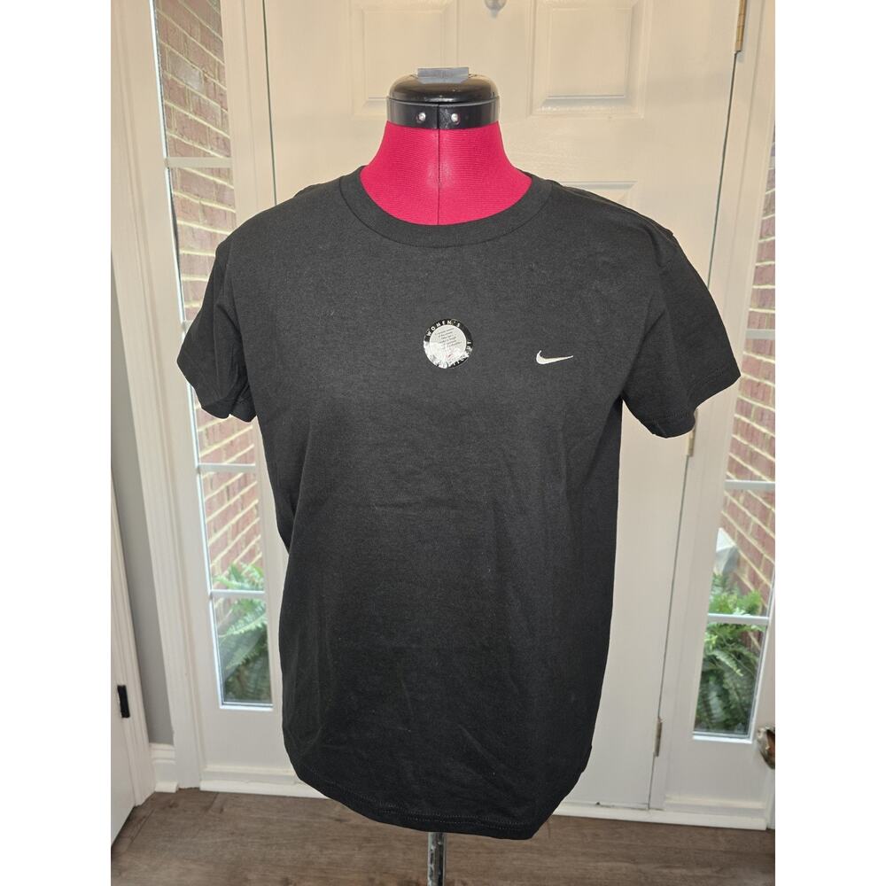 NWT Vintage Nike Shirt Women's Small Black Swoosh Logo Circa 1990s
